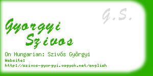 gyorgyi szivos business card